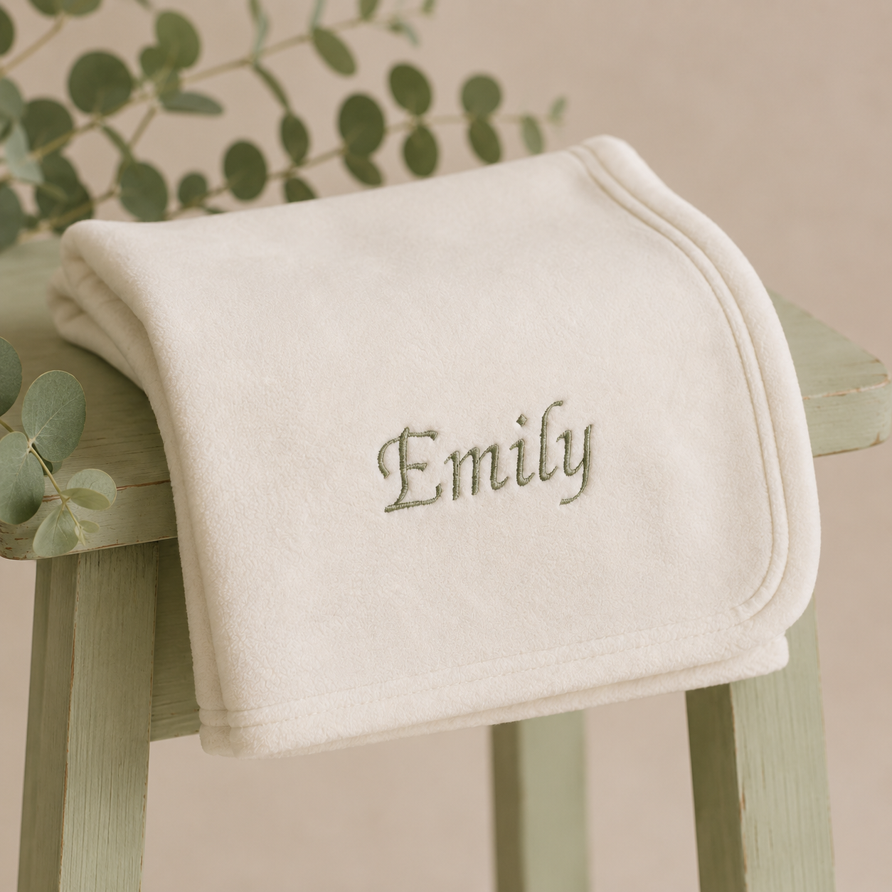 Personalised Cotton Receiving Blanket