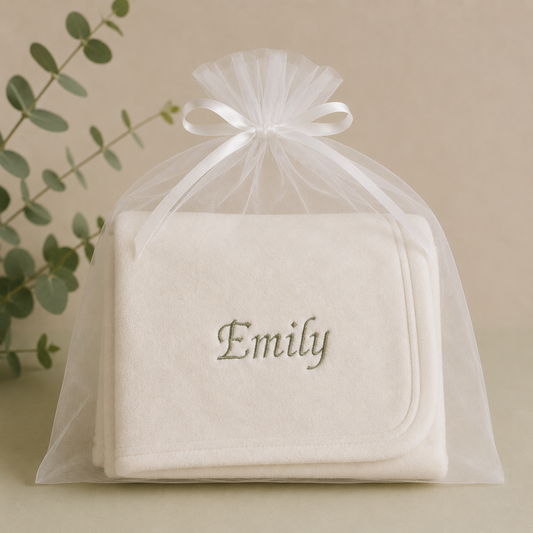 Personalised Cotton Receiving Blanket