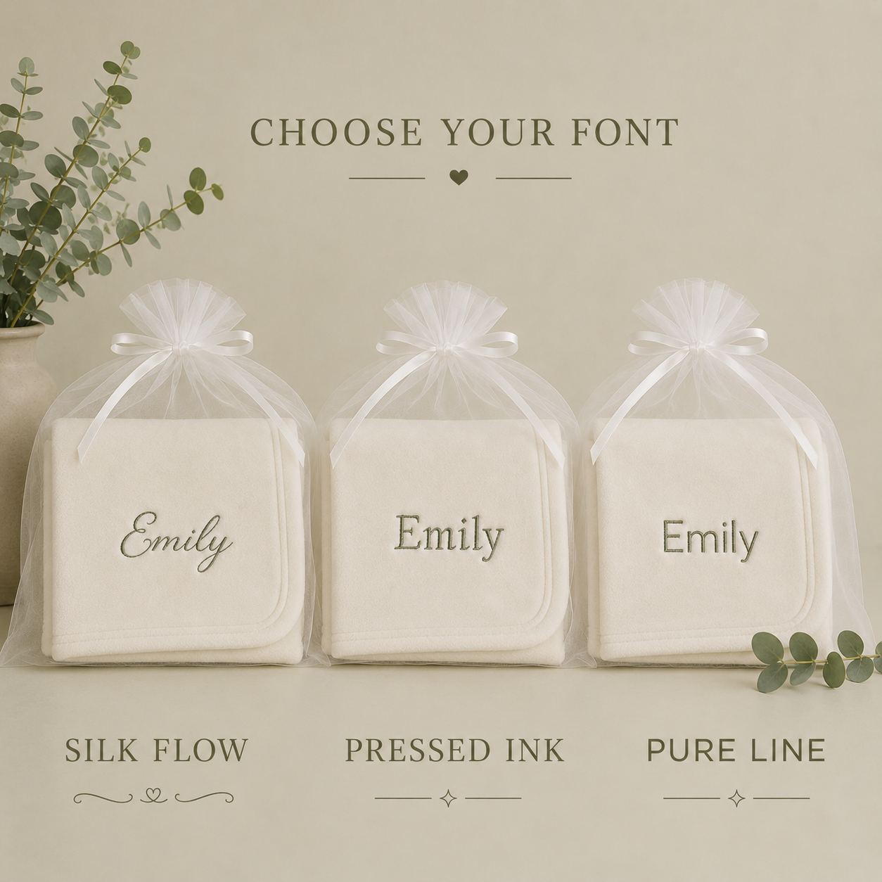 Personalised Cotton Receiving Blanket
